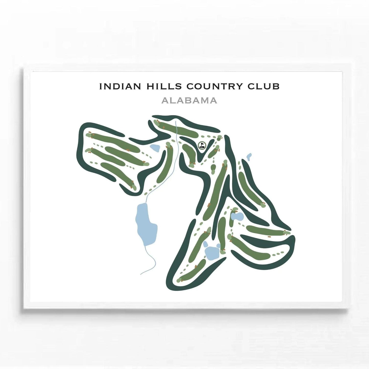 Indian Hills Country Club, Alabama - Printed Golf Courses