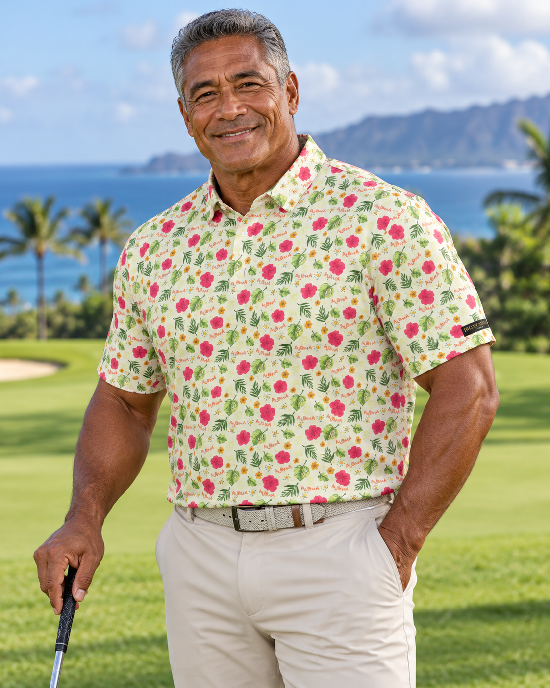 Aloha Pride Men's Premium Golf Polo
