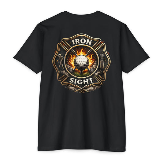 Vintage Firefighter Golf T-Shirt — Iron Sight Golf