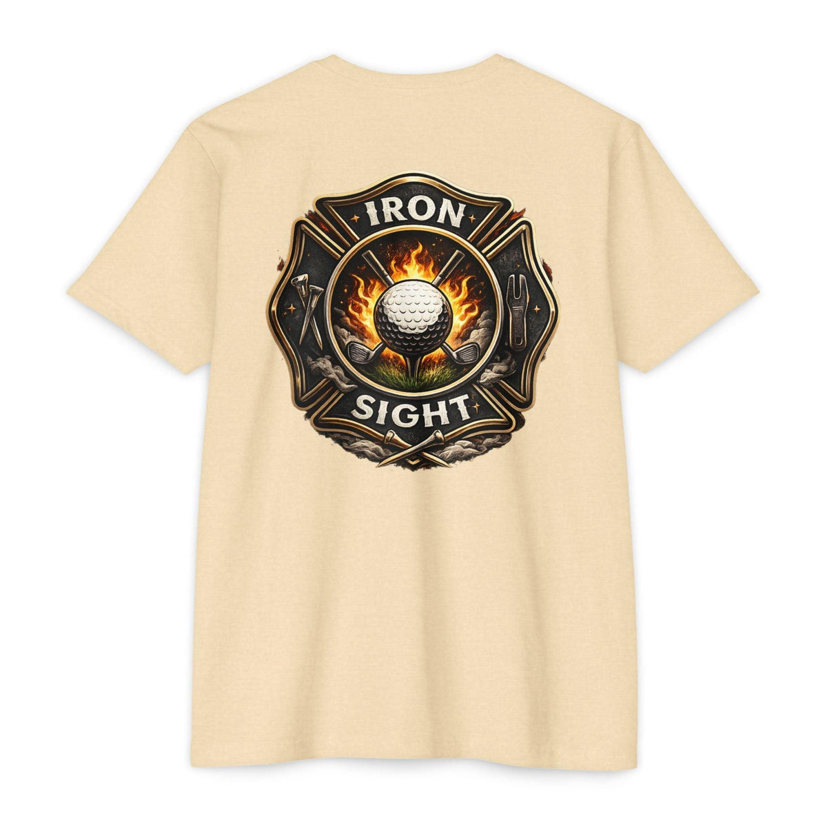 Vintage Firefighter Golf T-Shirt — Iron Sight Golf