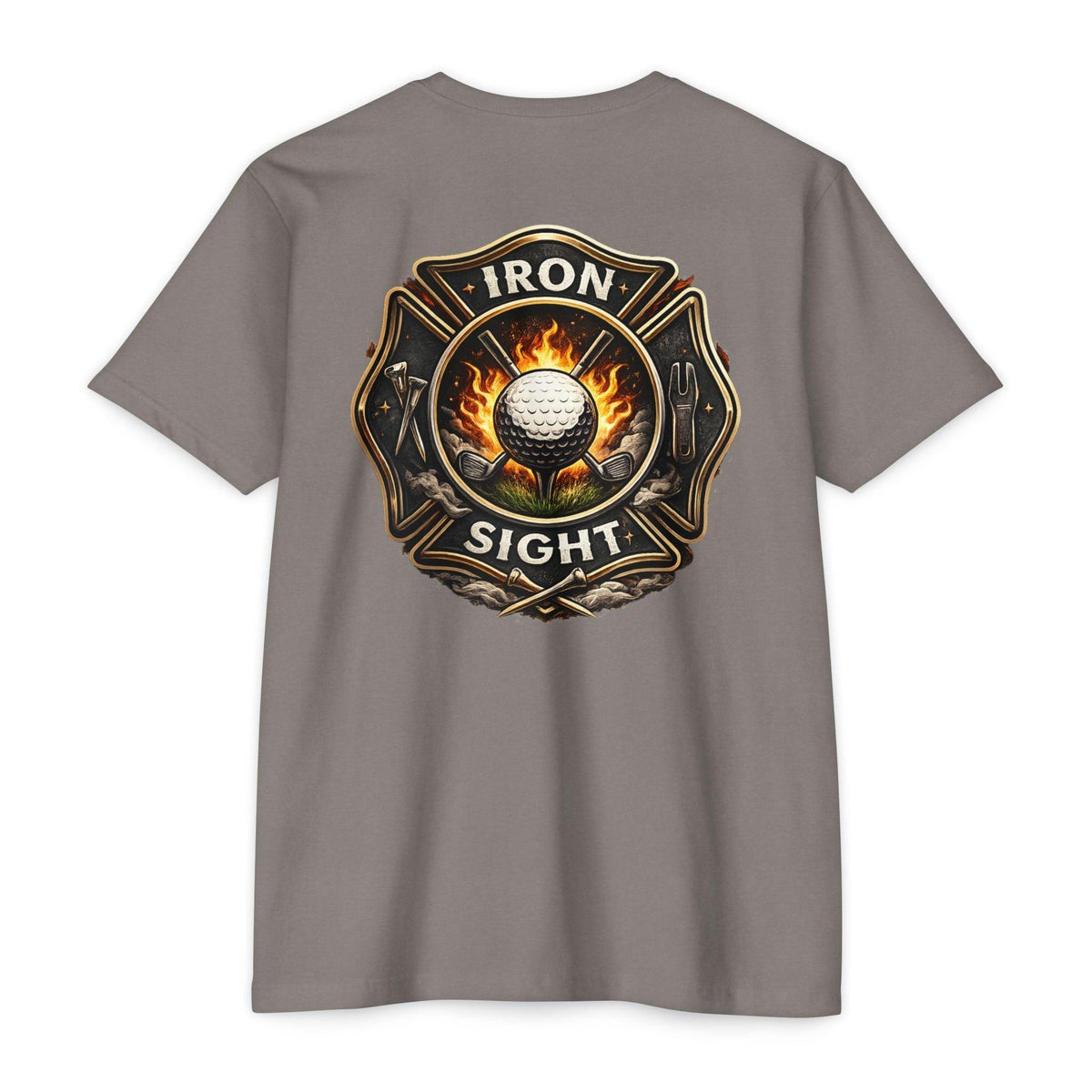 Vintage Firefighter Golf T-Shirt — Iron Sight Golf