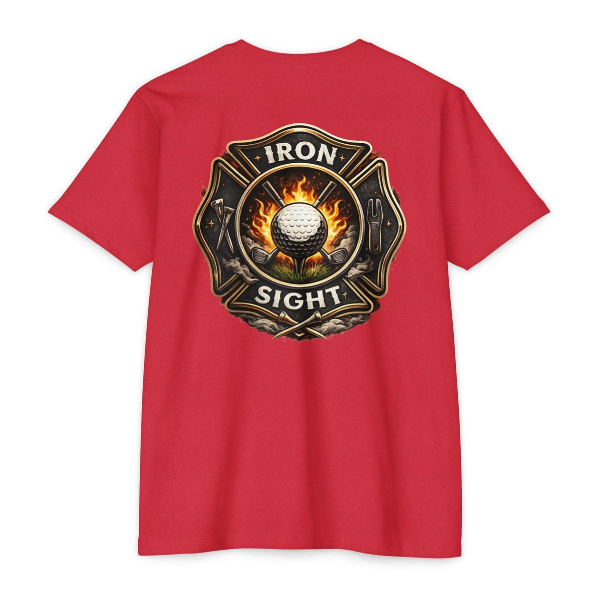 Vintage Firefighter Golf T-Shirt — Iron Sight Golf
