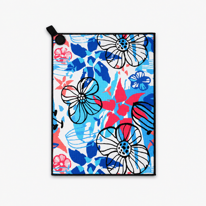 Island Bloom Magnetic Golf Towel | 16" x 24" Floral Golf Bag Towel