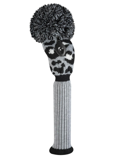 Gray Leopard Knit Fairway Wood Headcover - Just4Golf