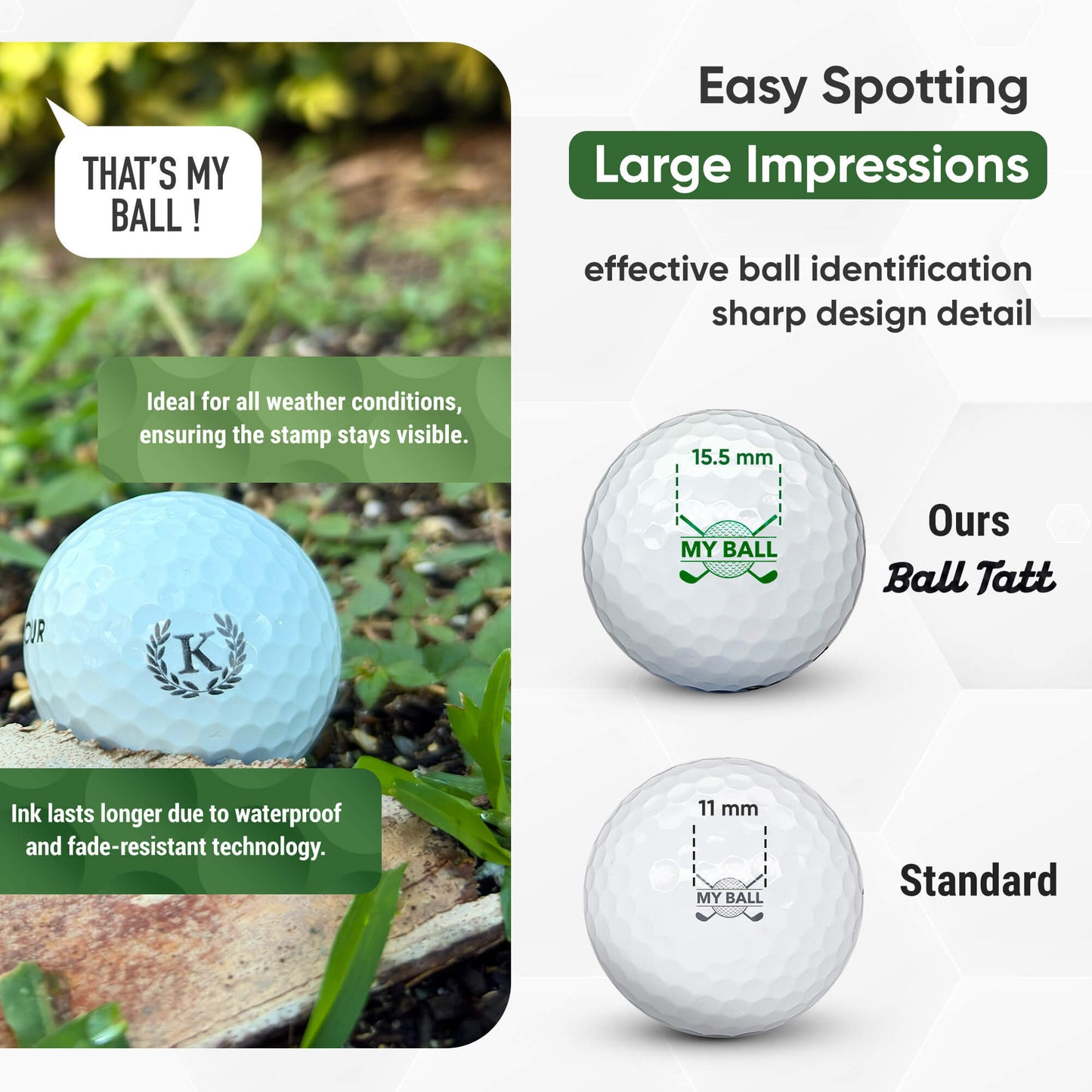 K Monogram Ball Marker Set