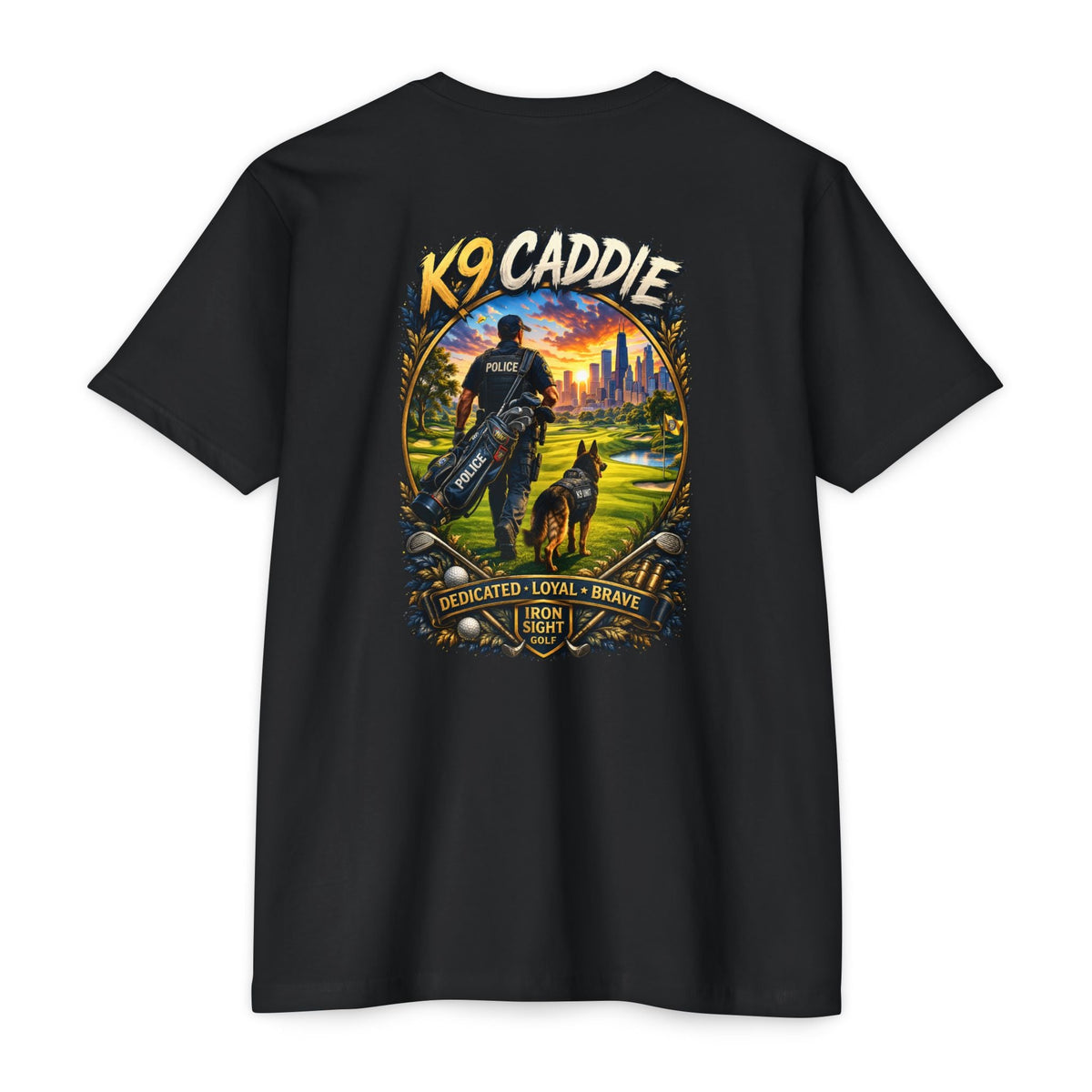 K9 Caddie Police T-Shirt — Iron Sight Golf