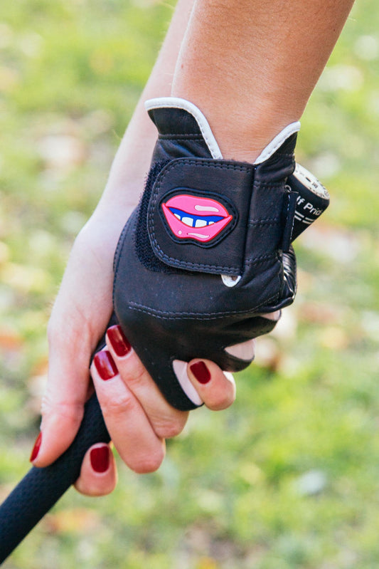 Golf Glove Charcoal Lip Logo