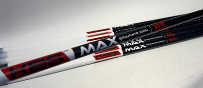 KBS NEW MAX 85g Stiff Graphite Iron Shafts 7pc .370 Parallel Tip 41"