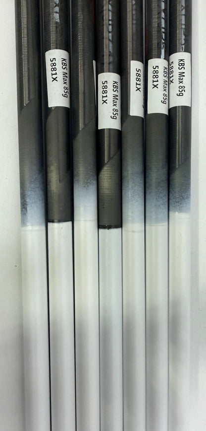 KBS NEW MAX 85g Stiff Graphite Iron Shafts 7pc .370 Parallel Tip 41"