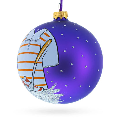 Golf Glass Ball Christmas Ornament 4 Inches - GOLF LEAGUE