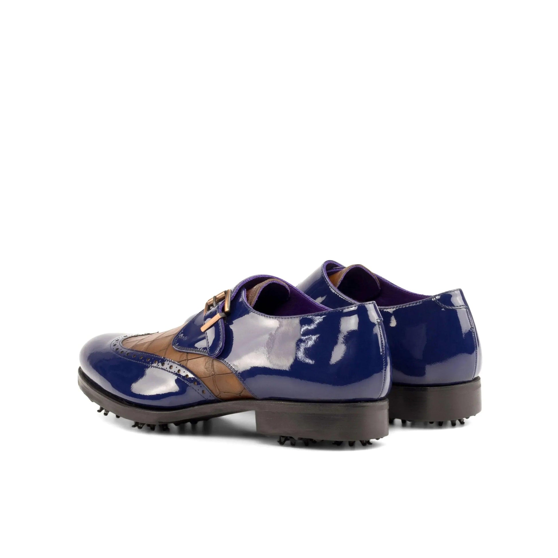 lambo-single-monk-golf-shoes-ii-wholesale-blue-brown-789 - GOLF LEAGUE