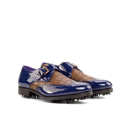 lambo-single-monk-golf-shoes-ii-wholesale-pair-blue-brown-leather-660 - GOLF LEAGUE