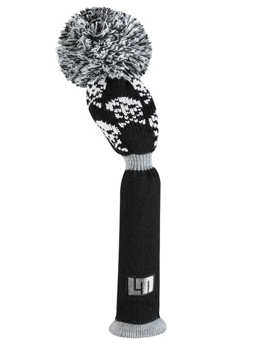 Black Shiver Skull Hybrid Knit Headcover (Loudmouth Golf collab) - Just4Golf