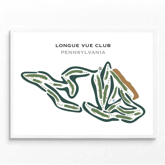 Longue Vue Club, Pennsylvania - Printed Golf Courses
