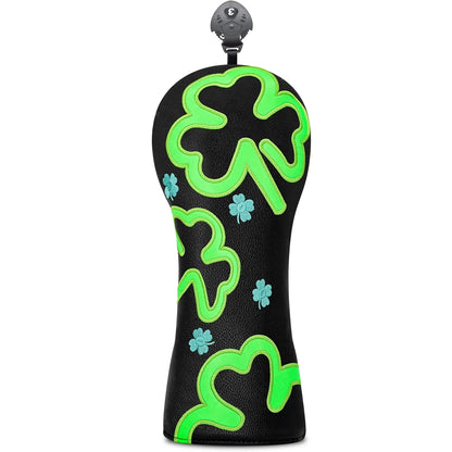 Lucky Clover Golf Headcover Set – Driver, Fairway & Hybrid Covers