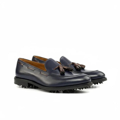 marine-loafer-golf-shoes-men-pair-blue-leather-tassel-loafers-399 - GOLF LEAGUE