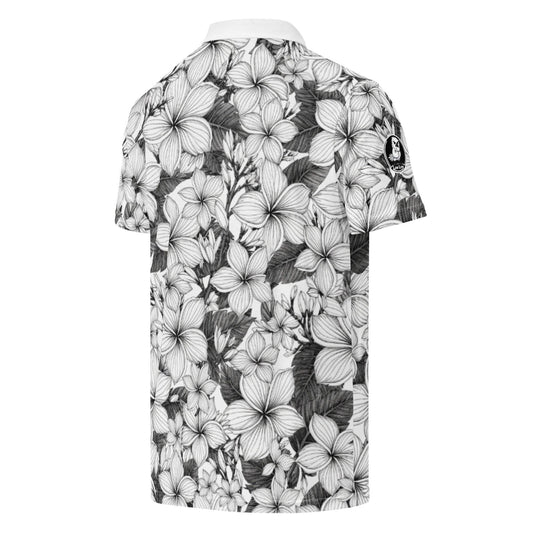 Midnight: Rainbow Hawaiian Plumeria | Polo Shirt (slim fit)