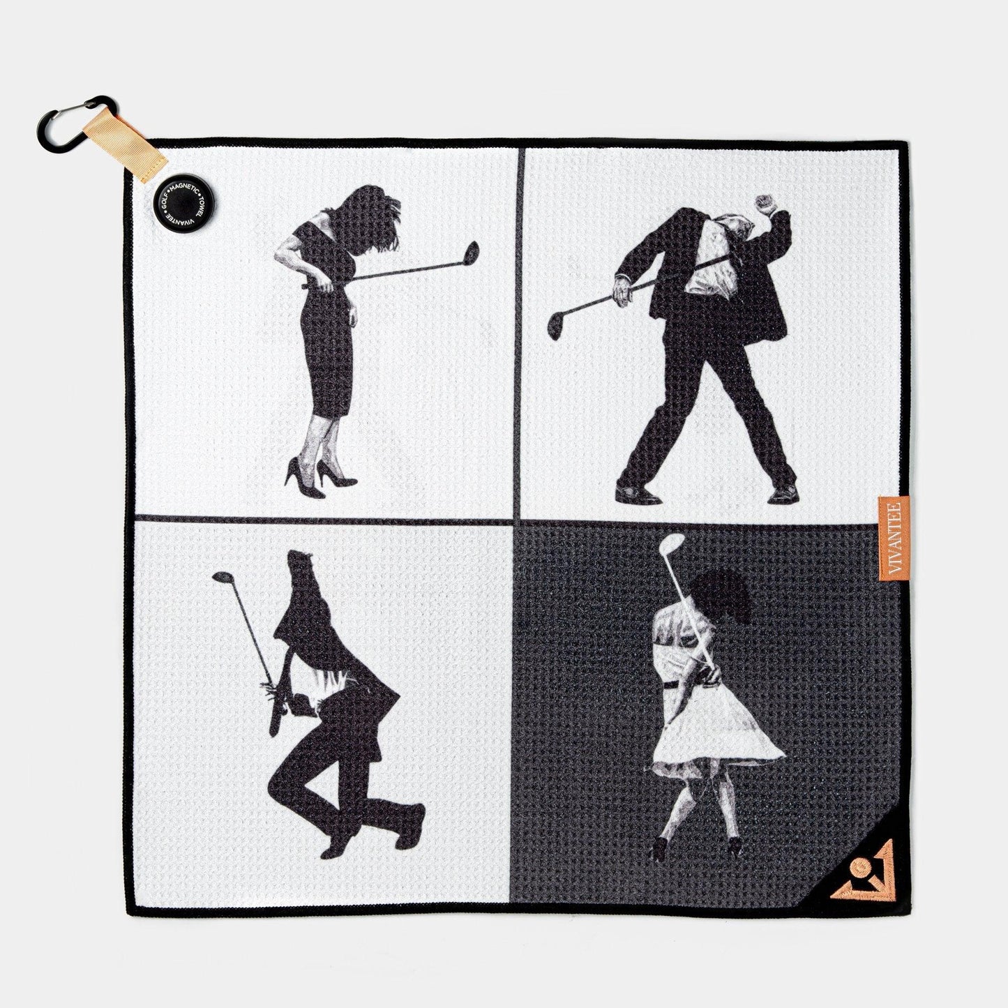 Metro Moves | Black Magnetic Golf Towel