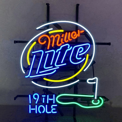 Miller Lite 19th Hole Golf Neon Signs Light