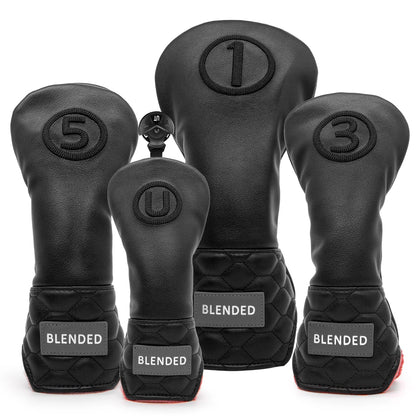 Modern Hex Headcover Set – Driver, 3 Wood, 5 Wood & Hybrid