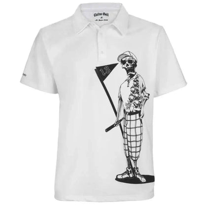 Men's Mr. Bones Golf Polo Shirt – White