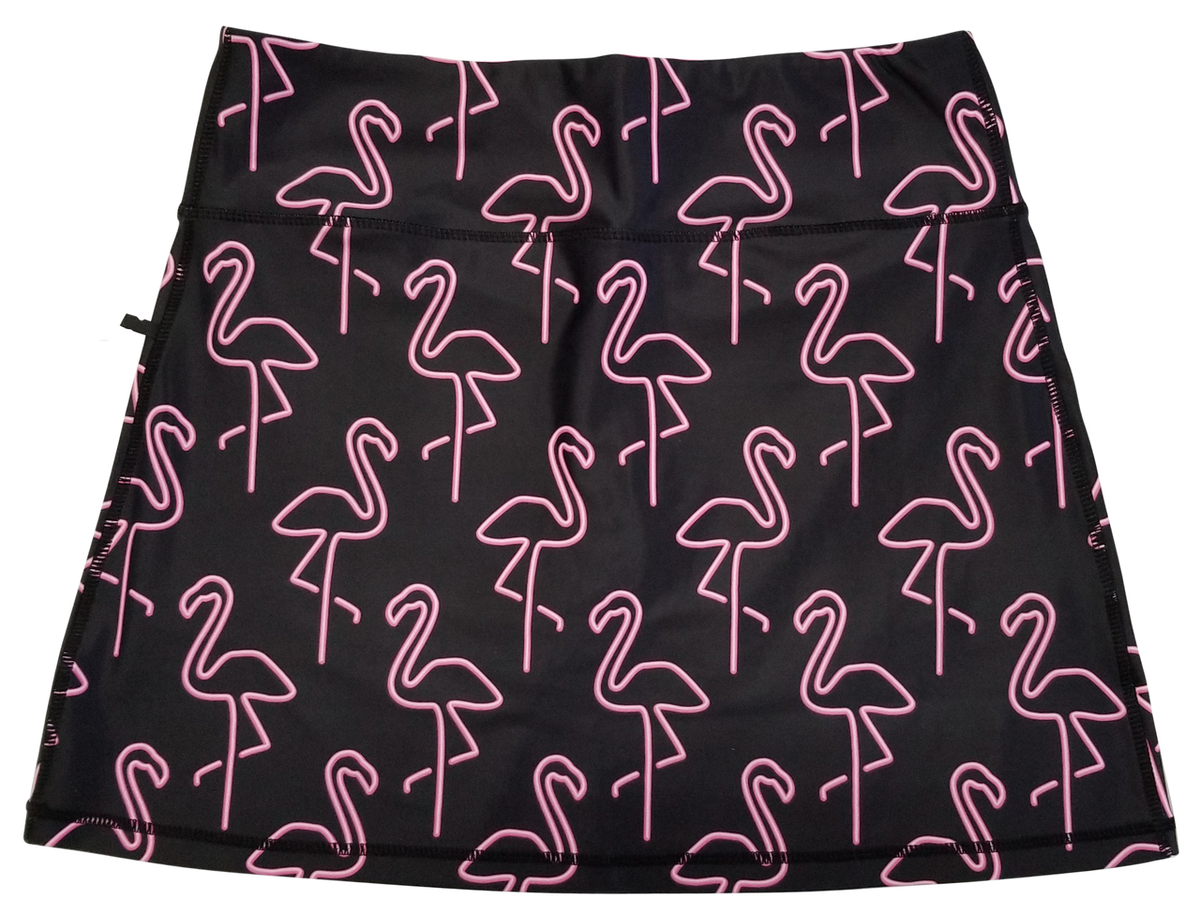 Neon Flamingos Ladies Active SKORT by ReadyGOLF