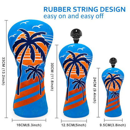 Neon Sunset Palms Headcovers