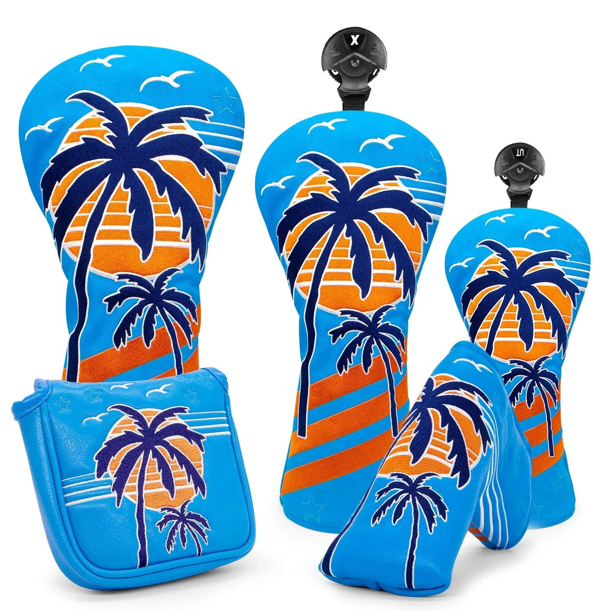 Neon Sunset Palms Headcovers