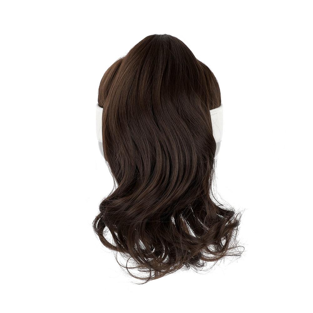 Golf Ponytail Extension Hair Synthetic Wig Curly Wavy Wigs with Visor Hat hair Wigs for Women