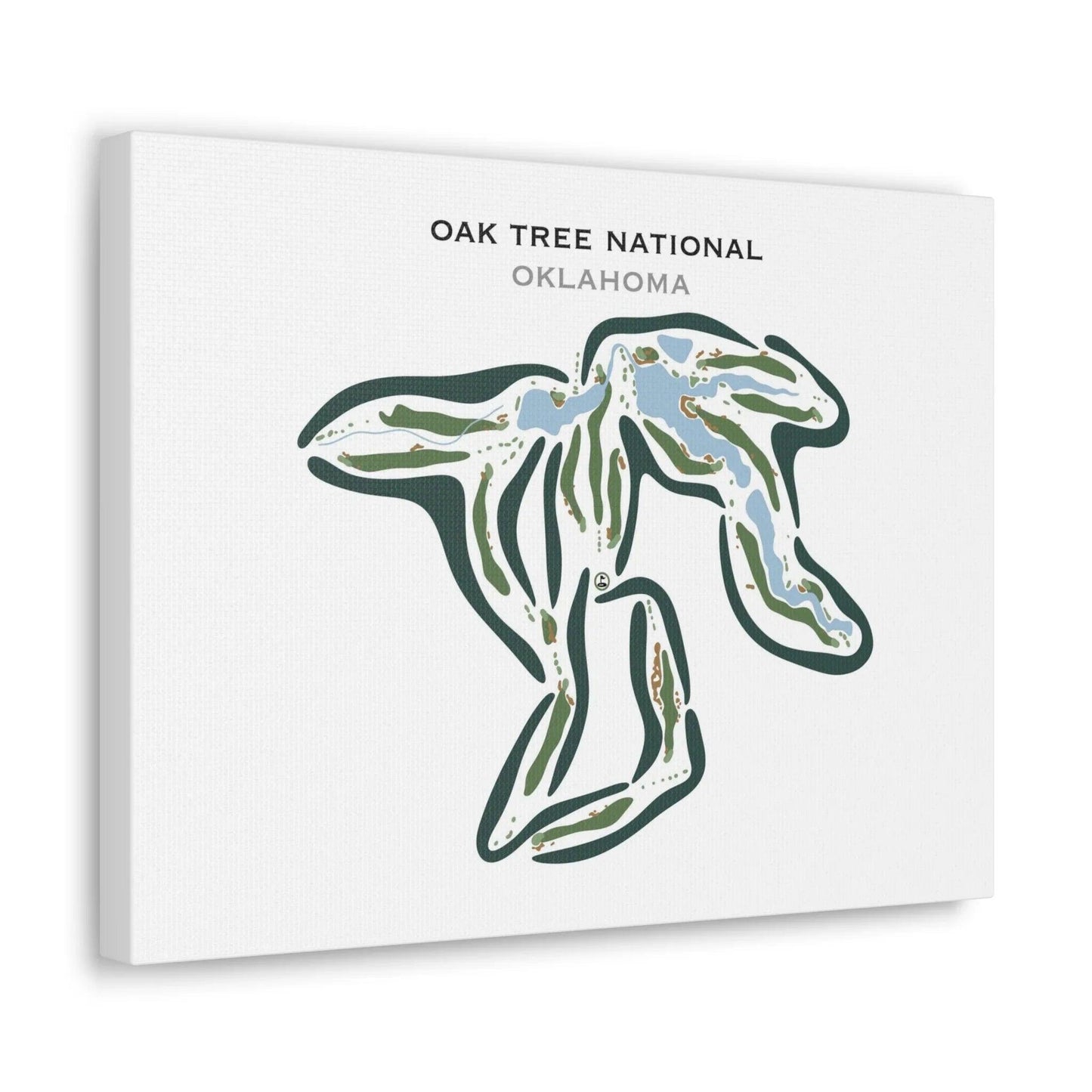Oak Tree National, Oklahoma - Printed Golf Courses