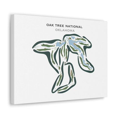 Oak Tree National, Oklahoma - Printed Golf Courses
