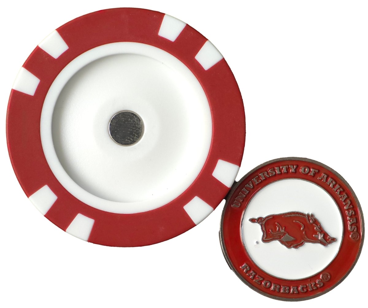 Officially Licensed Arkansas Razorbacks Poker Chip Ball Marker