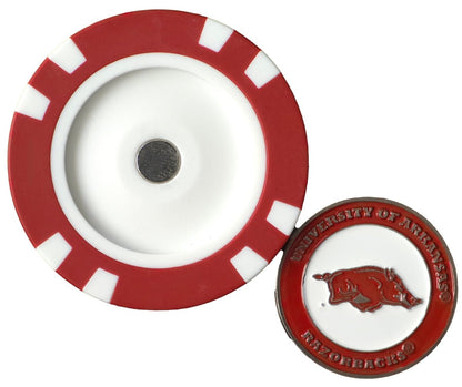 Officially Licensed Arkansas Razorbacks Poker Chip Ball Marker