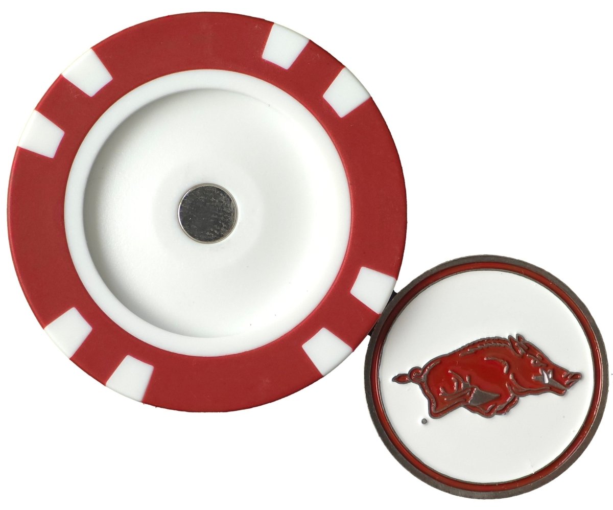 Officially Licensed Arkansas Razorbacks Poker Chip Ball Marker