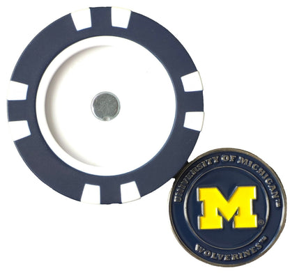 Officially Licensed Michigan Wolverines Poker Chip Ball Marker