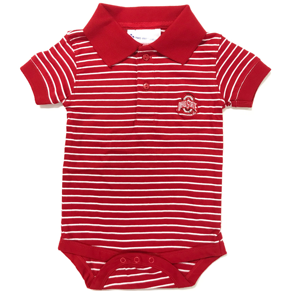 Ohio State Jersey Stripe Golf Baby Boy Onesie