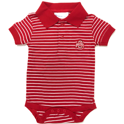Ohio State Jersey Stripe Golf Baby Boy Onesie
