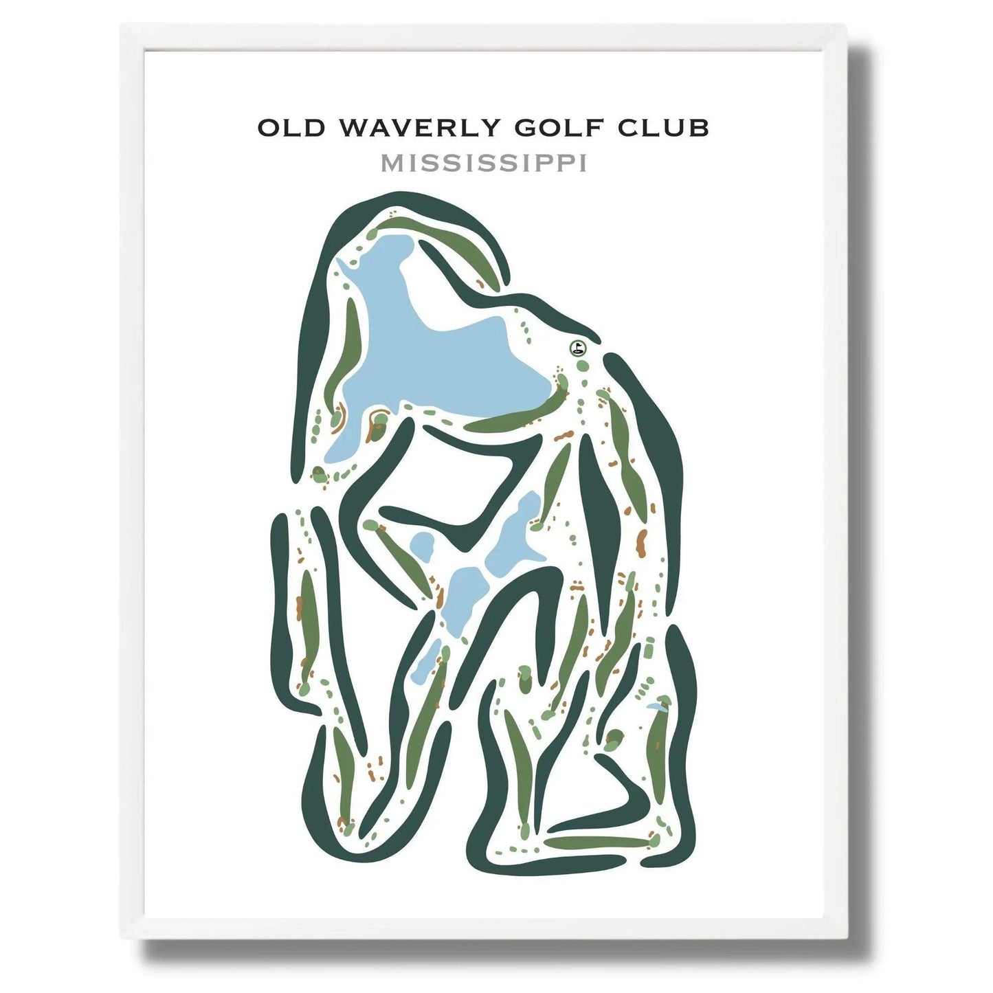 Old Waverly Golf Club, Mississippi - Printed Golf Courses
