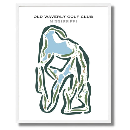 Old Waverly Golf Club, Mississippi - Printed Golf Courses