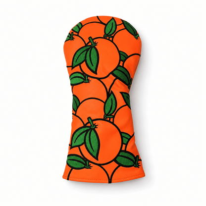 Orange Crush Headcover Set (Driver + Fairway + Hybrid) | Optional Mallet Putter Cover
