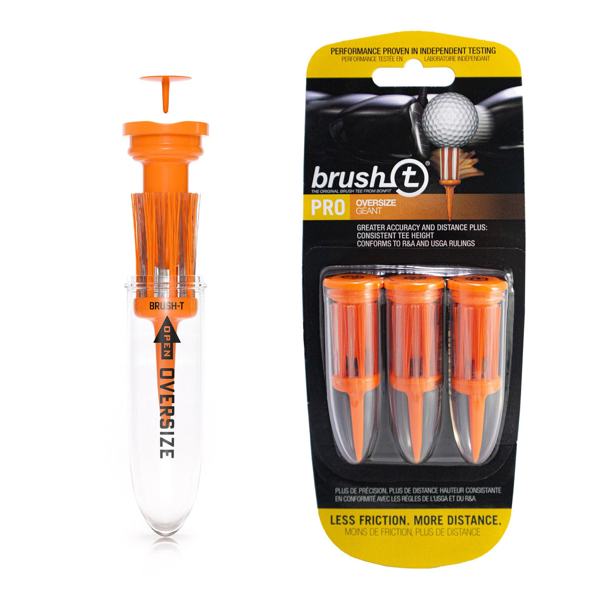 Oversize, Premium Plastic Golf Tees, 2.4", Orange (3 Pack)