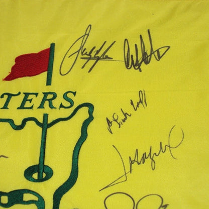 Masters Golf Pin Flag Autographed by 16 Former Champions #18