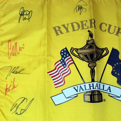 2008 Ryder Cup (Valhalla) Golf Pin Flag Autographed by 11 Team USA Members #1