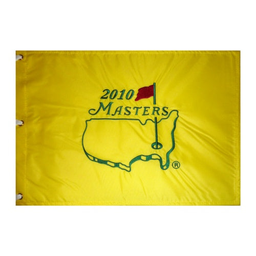 2010 Masters Embroidered Unsigned Golf Pin Flag - Phil Mickelson Champion