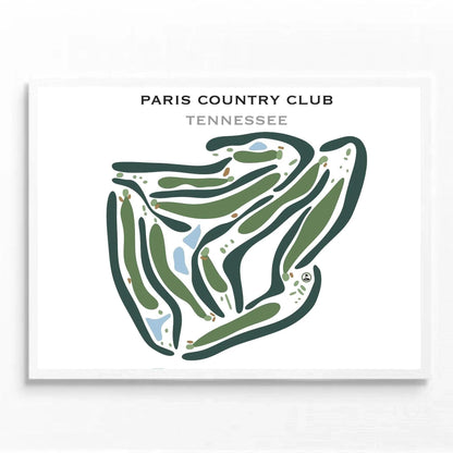Paris Country Club, Tennessee - Printed Golf Courses