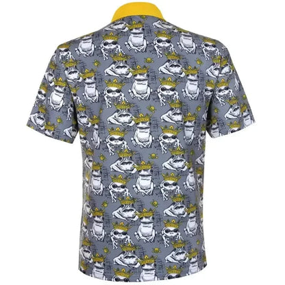 Party Animal Cool-Stretch Men's Golf Shirt (Frog)
