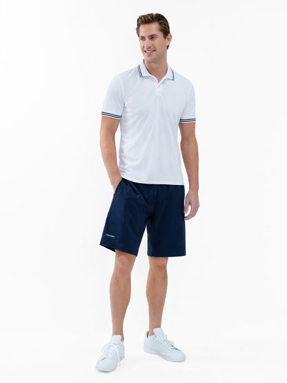 Performance Men's Classic Tennis Rib Collar Polo - White/Midnight