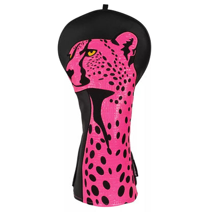 Pink Leopard Driver Headcover – Bold Animal Print Golf Headcover