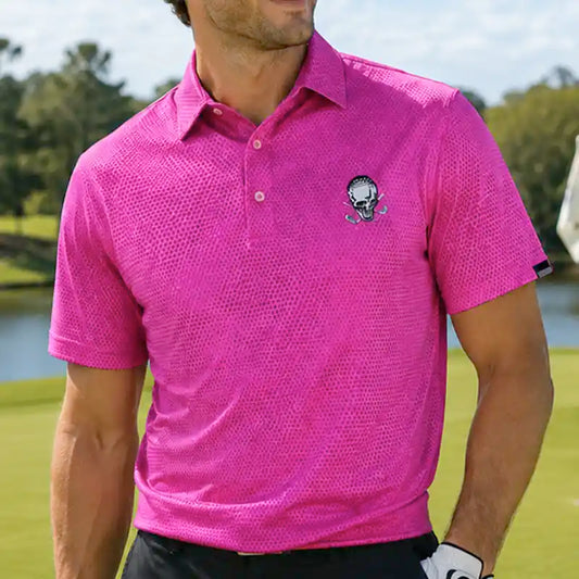 Rogue Cool-Stretch Men's Golf Shirt (Pink)