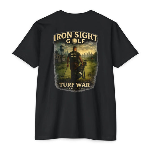 Turf War Police Gang Unit Golf T-Shirt — Iron Sight Golf
